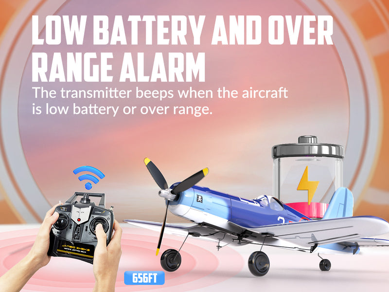 VOLANTEXRC Corsair F4U V2 (RTF) 4CH 400mm ワンキー曲技飛行 (15.7 インチ) 76108