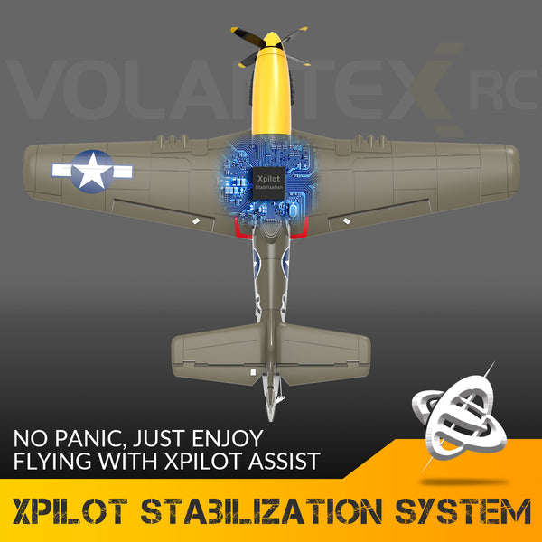 VOLANTEXRC 500mm P-51D マスタング (76802) PNP ラジオ、バッテリー、充電器なし