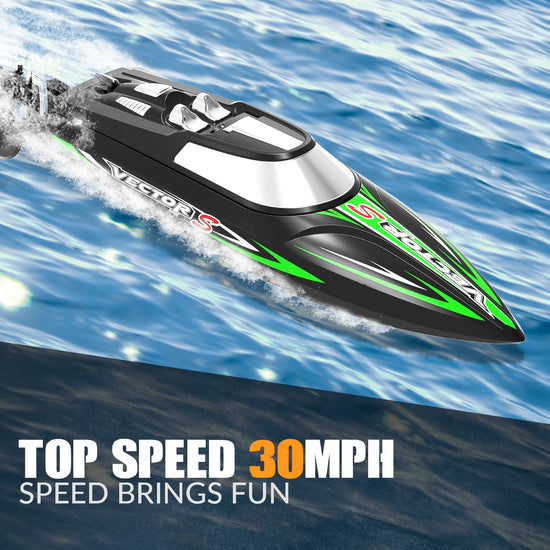 VOLANTEXRC Vector S High-Speed RC Boat with Self-Righting & Reverse Function for Pool & Lake (797-4 Brushless).