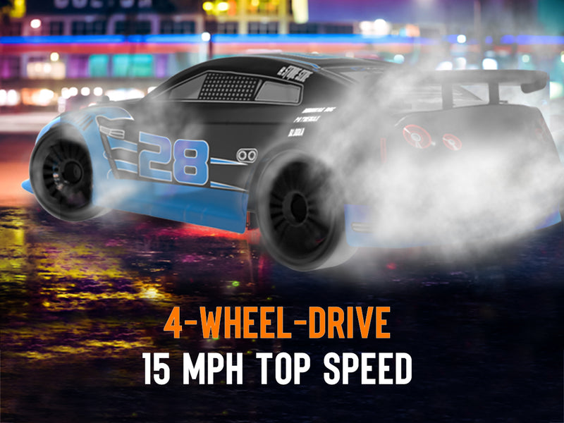 VOLANTEXRC 1:14スケール高速リモートコントロールスポーツレーシングドリフトカーRTR、LEDライト付き