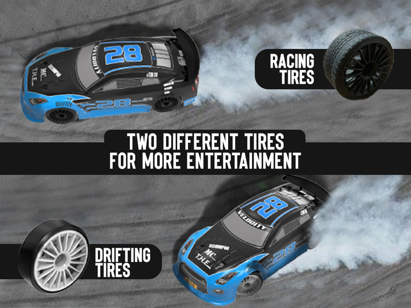 VOLANTEXRC 1:14スケール高速リモートコントロールスポーツレーシングドリフトカーRTR、LEDライト付き