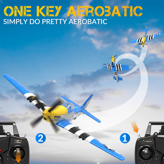 VOLANTEXRC Mustang P51 Warbird RC Airplane with Gyro Easy Fly Remote Control Plane-EXHOBBY LIMITED.