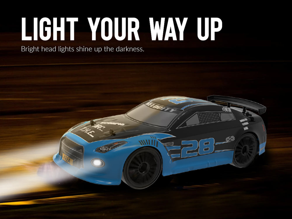 VOLANTEXRC 1:14スケール高速リモートコントロールスポーツレーシングドリフトカーRTR、LEDライト付き