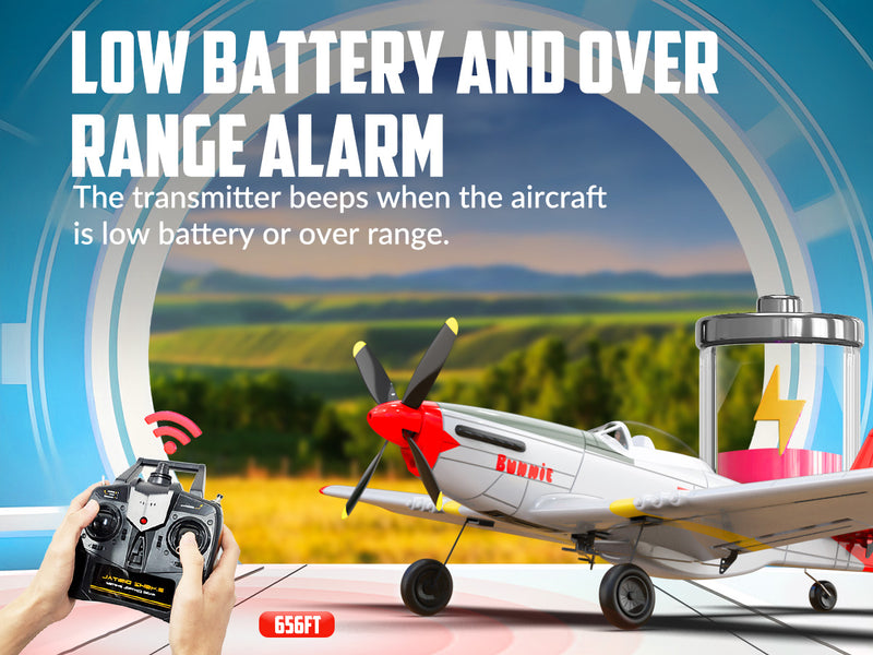 VOLANTEXRC マスタング P51 レッド(RTF) 4CH 400mm 初心者向け (15.7'') 76105