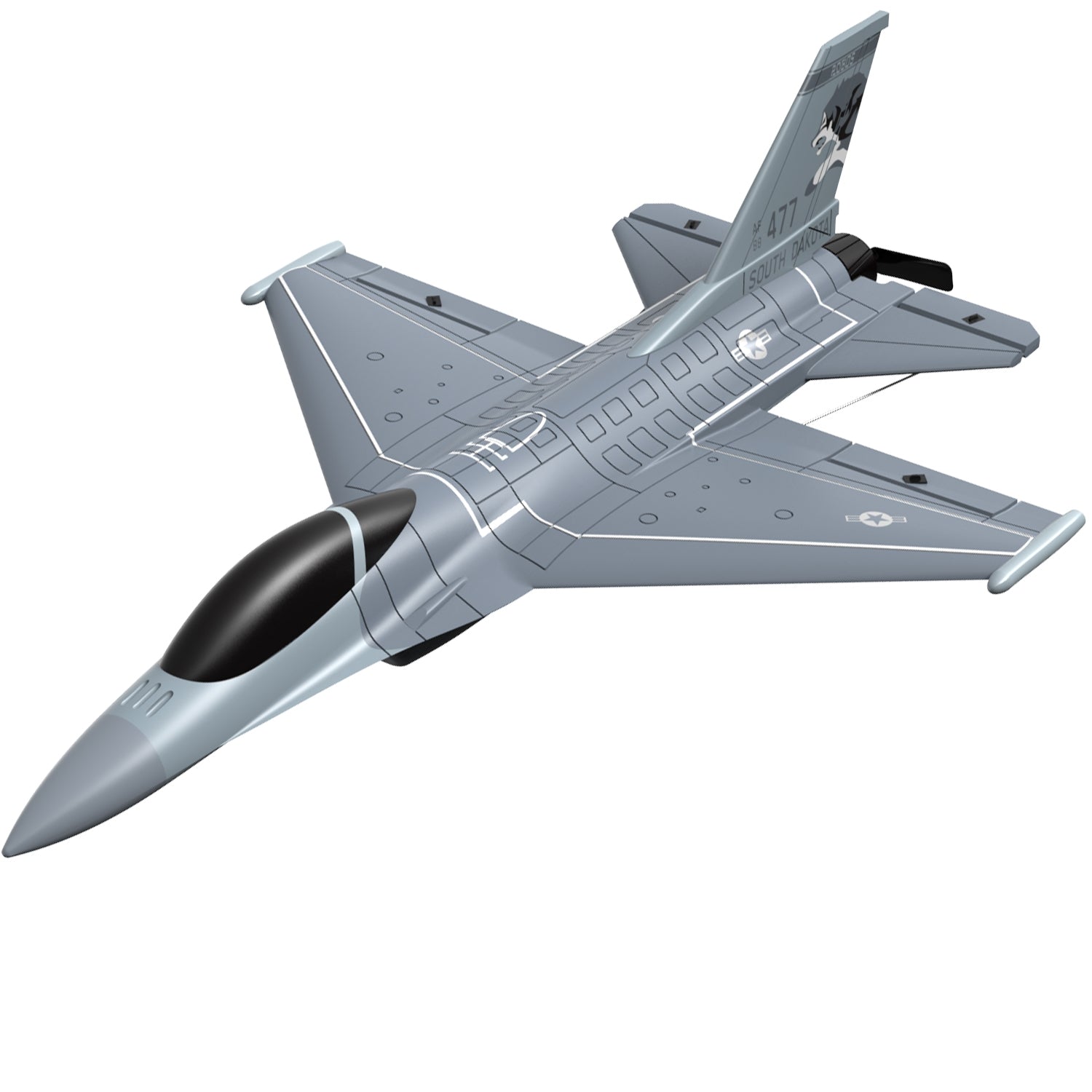 VOLANTEXRC 4-CH Jet F-16 Fighting Falcon RTF with Xpilot Stabilizer, Perfect for Beginners (761-10) - EXHOBBY