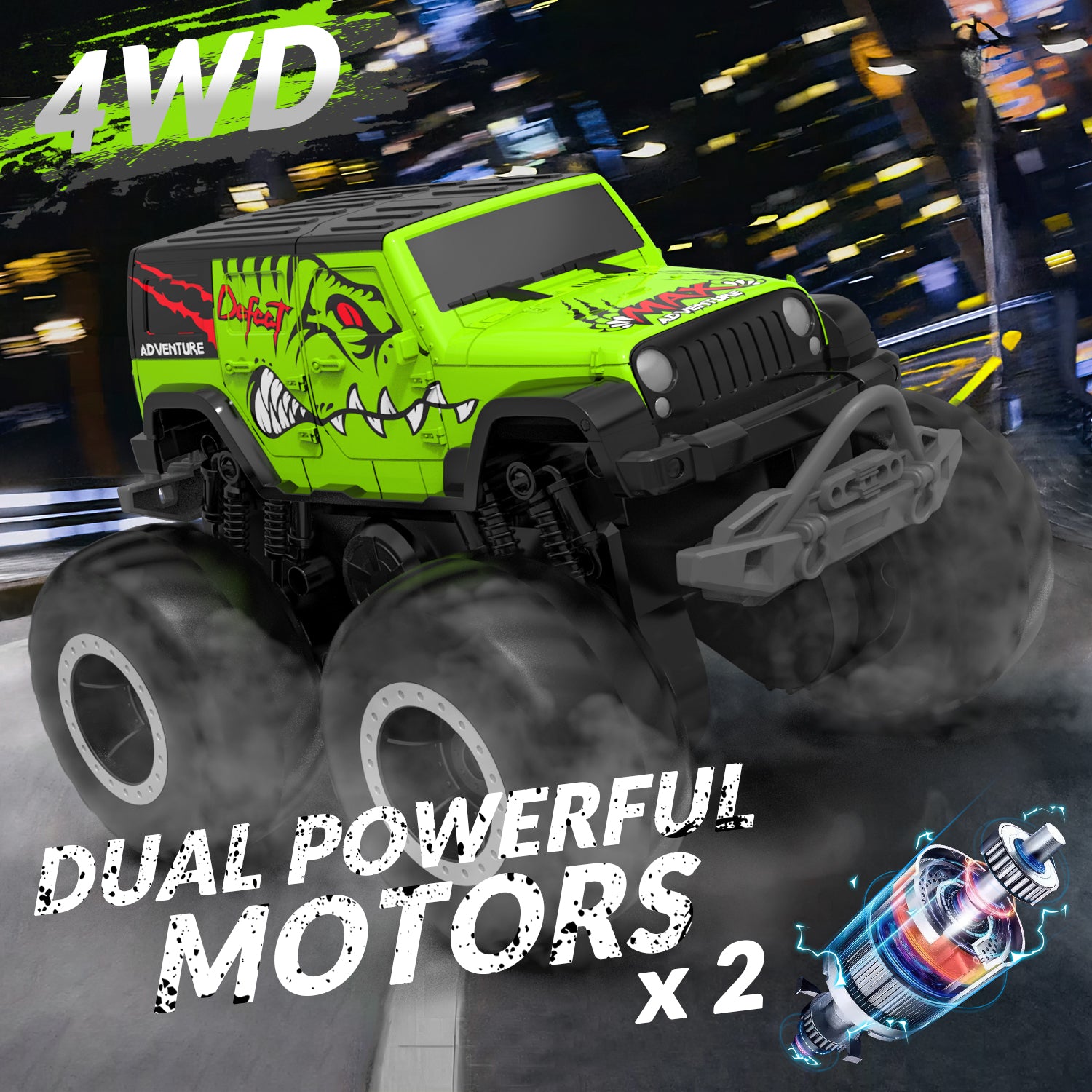 STEMTRON Amphibious Remote Control Car 1:20 All Terrain Off-Road Waterproof RC Monster Truck(Green)-EXHOBBY LIMITED.