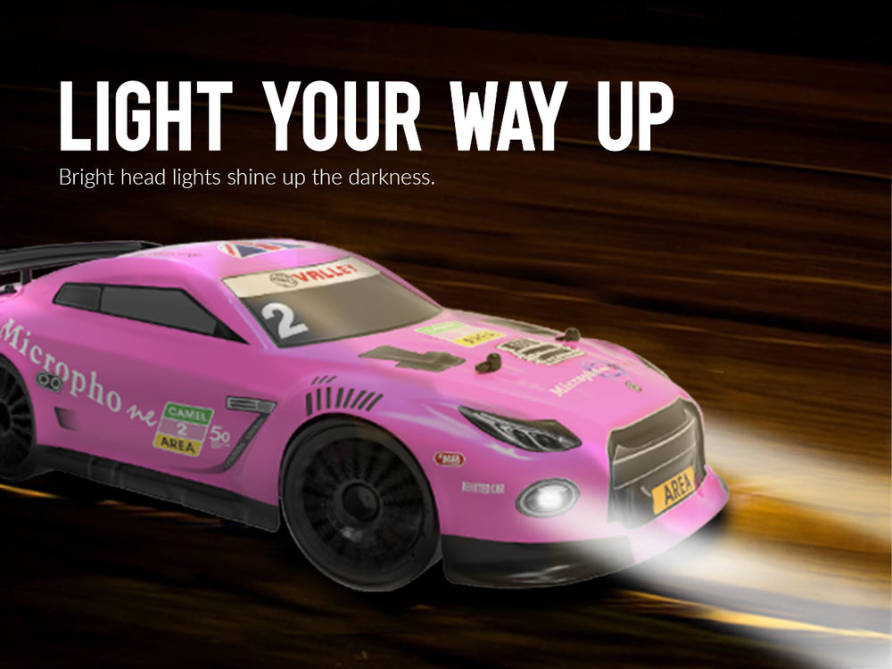 VOLANTEXRC 1:14スケール高速リモートコントロールスポーツレーシングドリフトカーRTR、LEDライト付き