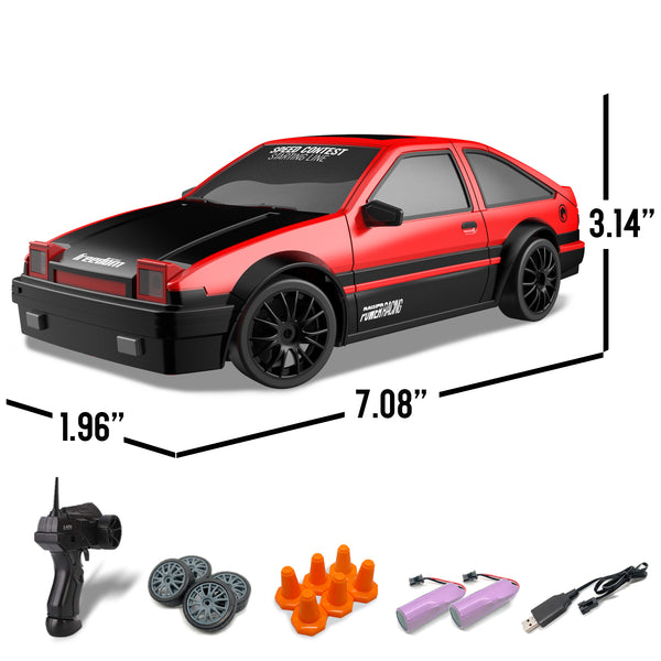 RACENT Zoom Master: 1:24 4WD, 10MPH, LED, Drift Ready