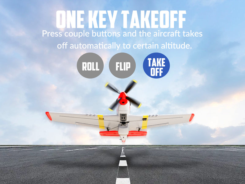 VOLANTEXRC マスタング P51 レッド(RTF) 4CH 400mm 初心者向け (15.7'') 76105