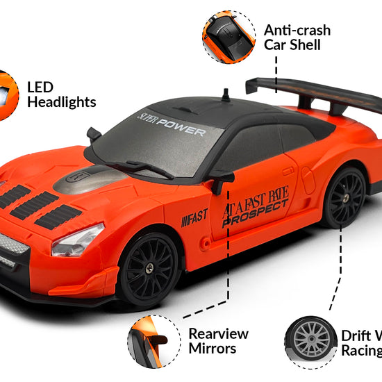 RACENT Blaze Racer: 1:24 Scale RC, 10MPH, LEDs, Drift-EXHOBBY LIMITED.