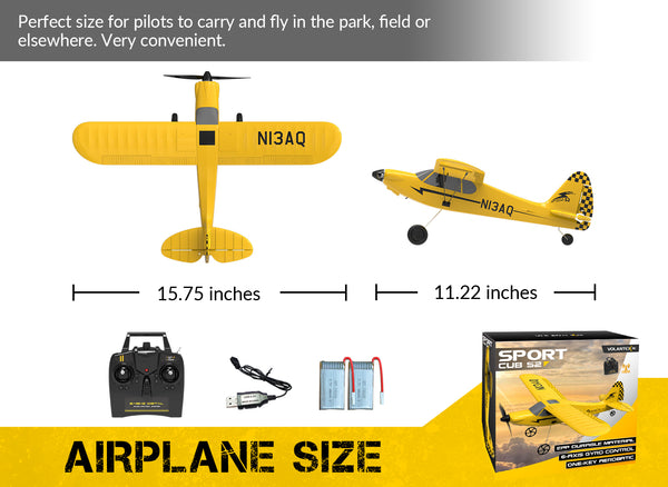 VOLANTEXRC P-51D Mustang 4-Chビギナー飛行機（Xpilotスタビライザー付き）-ワンキー曲技飛行（761-5）RTF