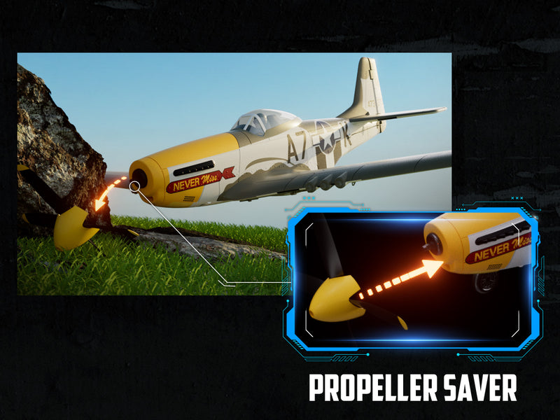 volantexrc 500mmマスタングP51ジャイロスタビライザー76802を備えたブラシレス