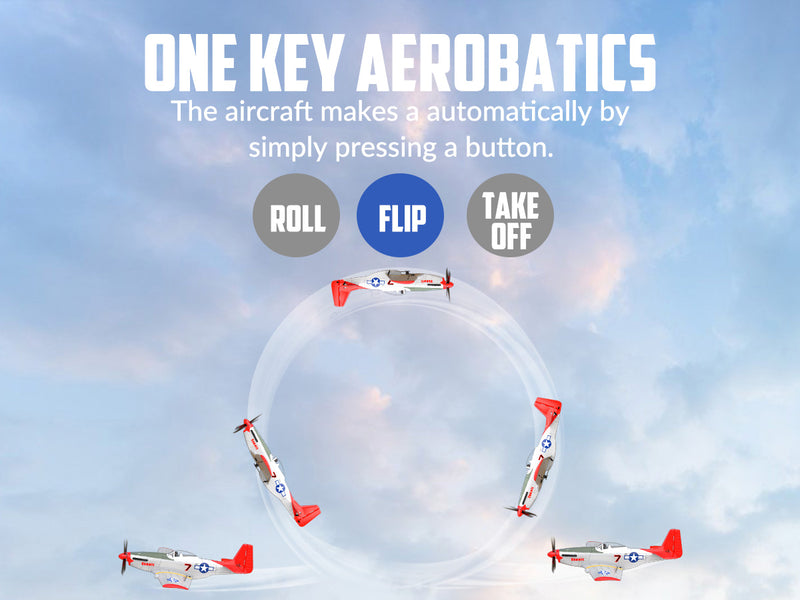 VOLANTEXRC マスタング P51 レッド(RTF) 4CH 400mm 初心者向け (15.7'') 76105