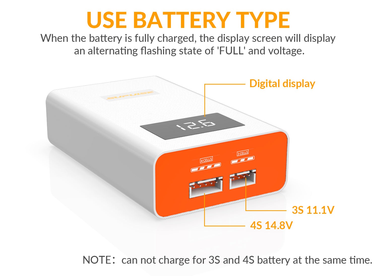 SUPULSE A4 Lipo Balance Charger - 40W, 3S-4S, AC 11.1V/14.8V Quick Charge-EXHOBBY LIMITED.