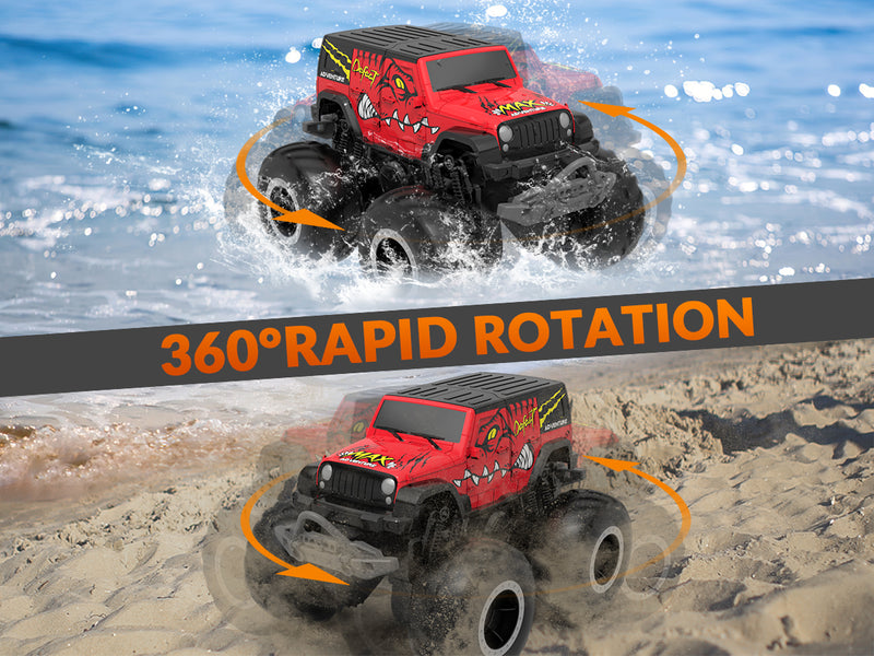 STEMTRON Amphibious (RTR) 1:20 Monster Truck Red For 3-8 Year Kids 917RB2
