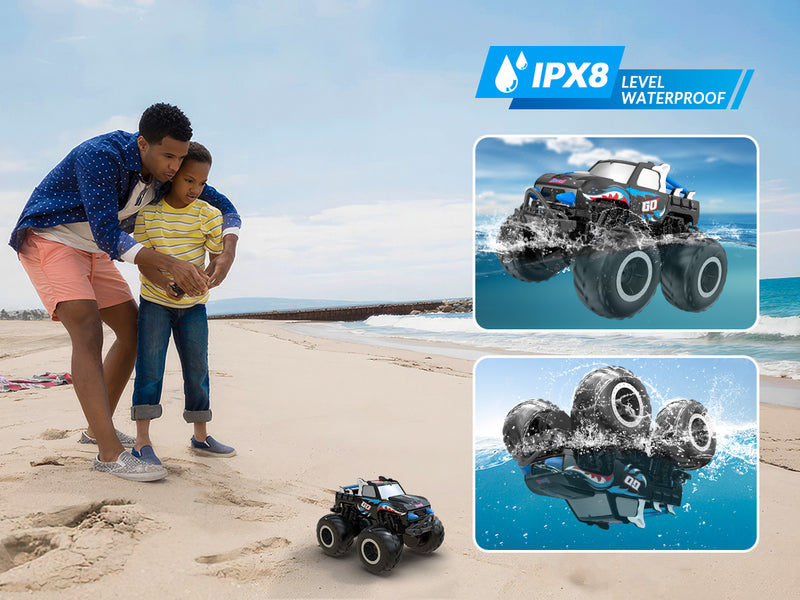 STEMTRON Amphibious (RTR) 1:20 Monster Truck Blue For 3-8 Year Kids 916BB2