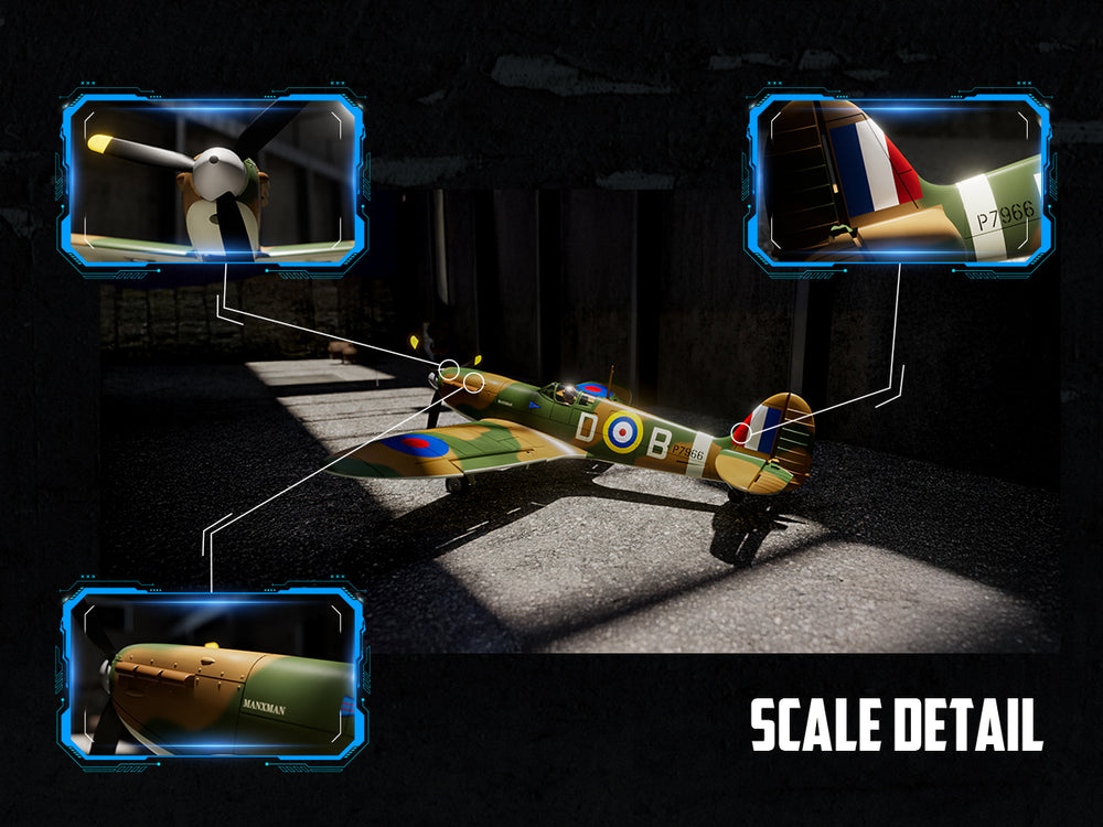 VOLANTEXRC 500MM Spitfire 4CH Brushless High Speed 76805