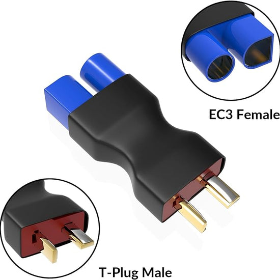 4pc T Plug to EC3 Adapters for RC Servo & Receiver Connections-EXHOBBY LIMITED.