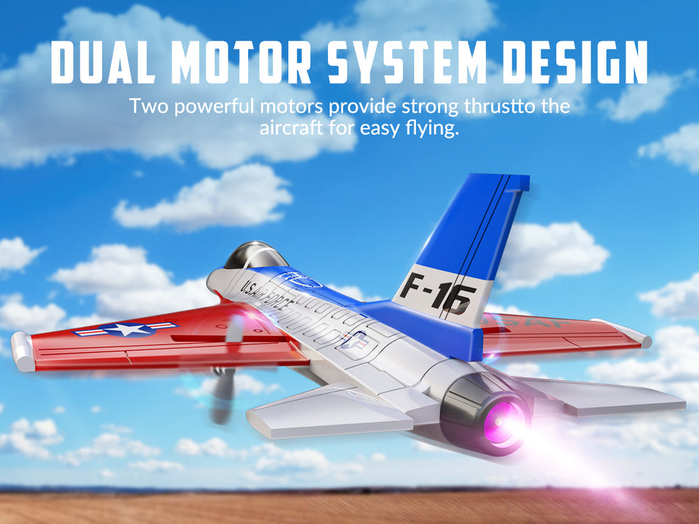 VOLANTEXRC F-16 ファイティング ファルコン RC ジェット - 40 分の飛行、Xpilot &  カーボンファイバー RTF