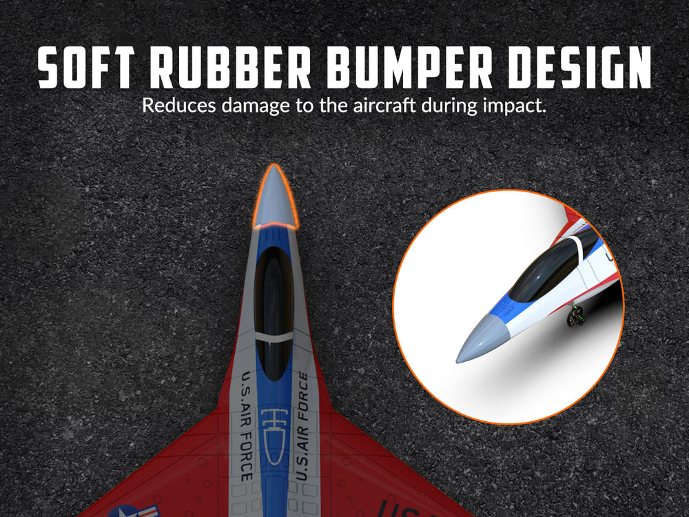 VOLANTEXRC F-16 ファイティング ファルコン RC ジェット - 40 分の飛行、Xpilot &  カーボンファイバー RTF