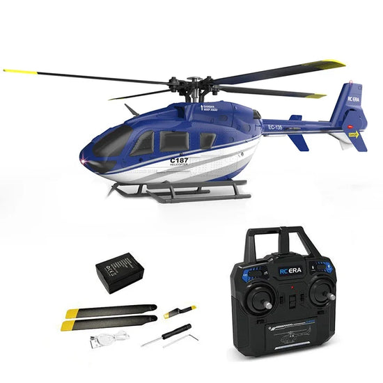 RC ERA C187 Pro 2.4G 4CH  Helicopter Single Blade EC-135 Scale 6-Axis Gyro Electric Flybarless RTF-EXHOBBY LIMITED.