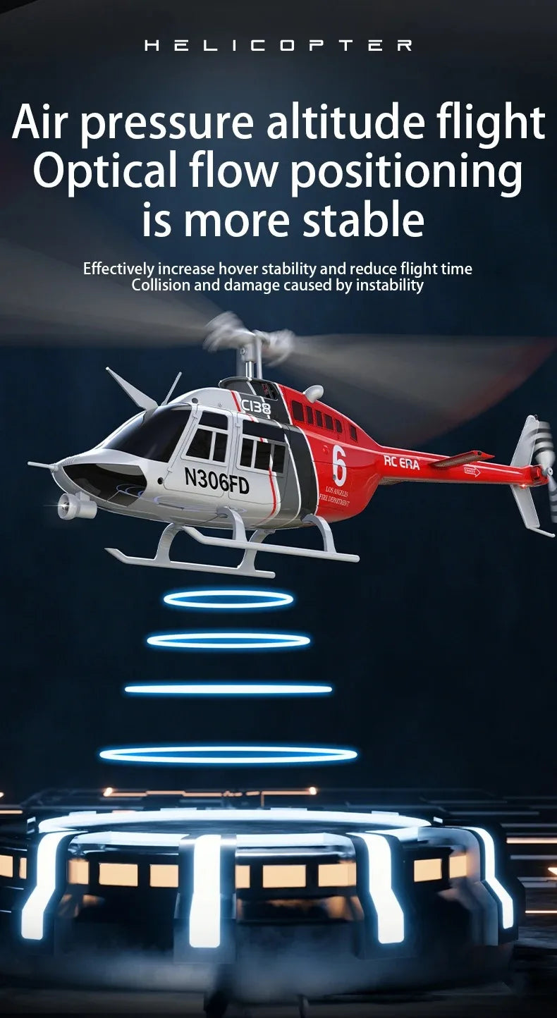 Helicopter C138 1:33 Six Channel Single Paddle Aileron-EXHOBBY LIMITED.