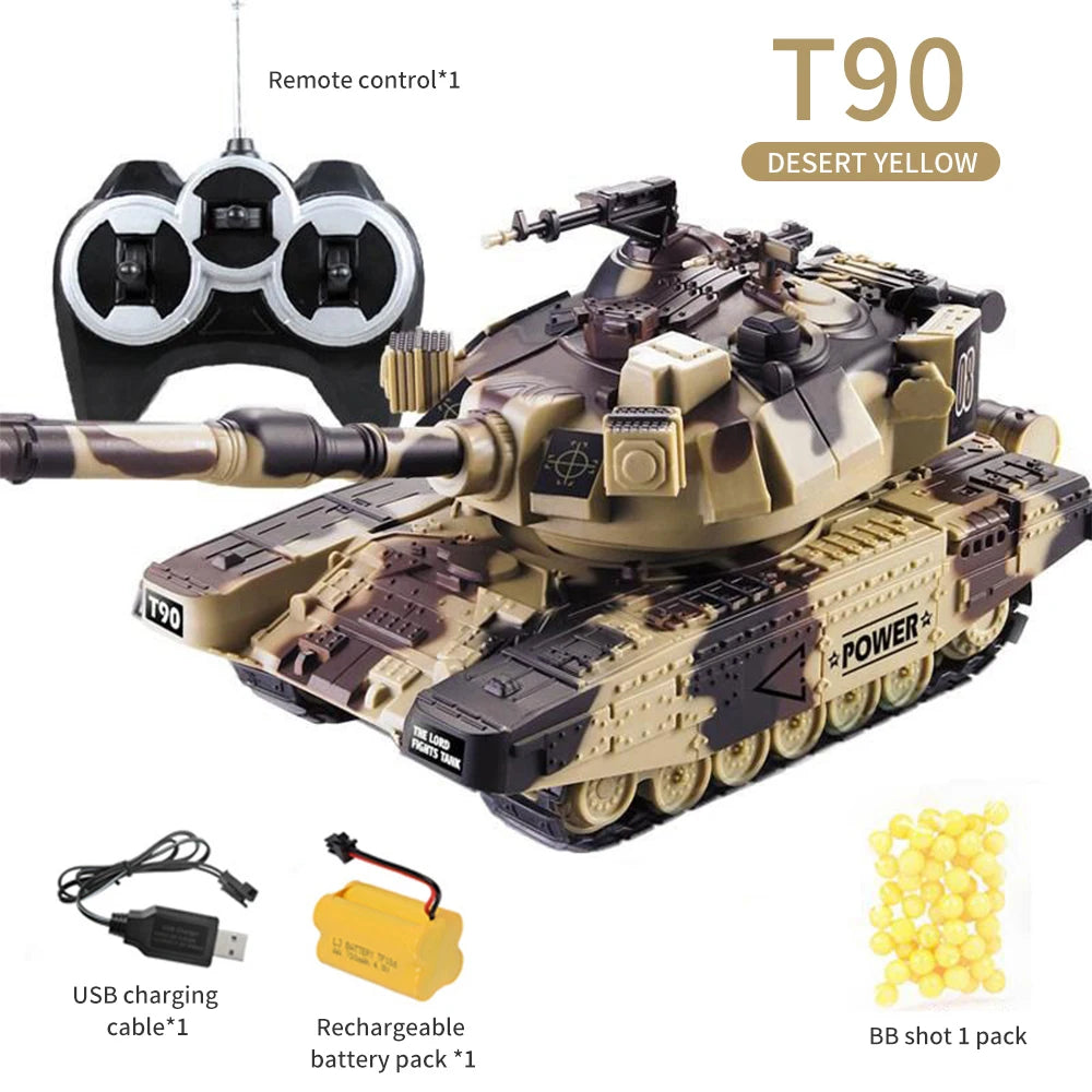 Rc Tank Modell Military 1/32 Wireless M1A1 Wired Remote Control T90 Shooting Competitive Tanks Car Toys For Boys-EXHOBBY LIMITED.