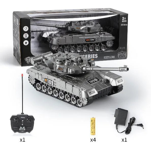 RC Tank rc Panzer Crawler Tiger War Tank Military Vehicles 1/30 Fight Light Sound Battle Games Remote Control Electric Toys Gift-EXHOBBY LIMITED.