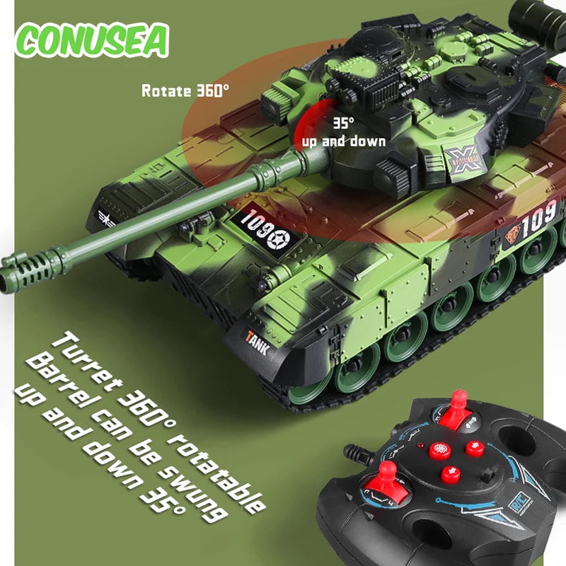 1/30 Large Rc Tank Battle Car Remote Control War Tanks Model Crawler Radio Control Machine Toys for Boy Children Kids Toys Gift-EXHOBBY LIMITED.