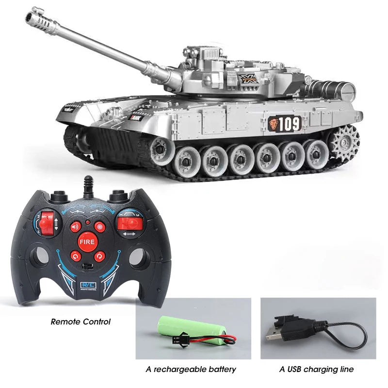 RC Tank rc Panzer Crawler Tiger War Tank Military Vehicles 1/30 Fight Light Sound Battle Games Remote Control Electric Toys Gift-EXHOBBY LIMITED.