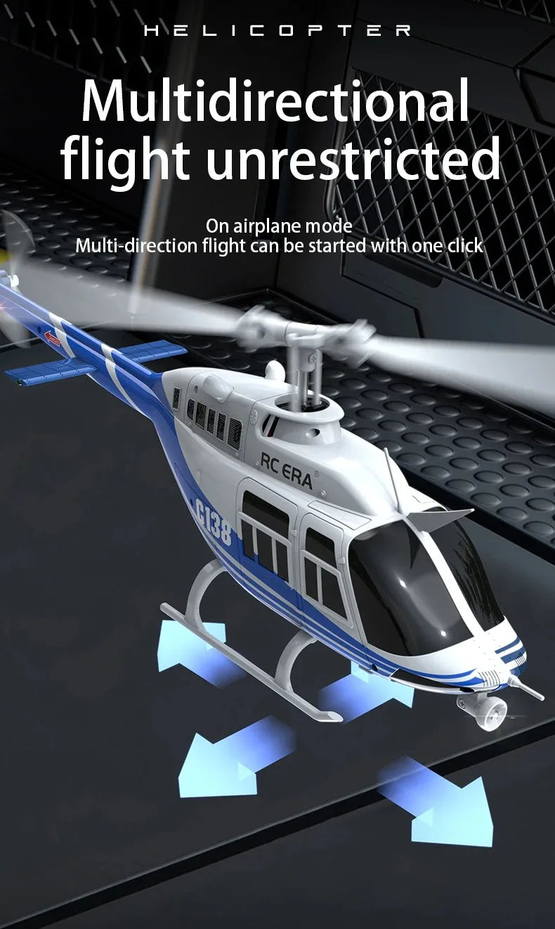 Helicopter C138 1:33 Six Channel Single Paddle Aileron-EXHOBBY LIMITED.