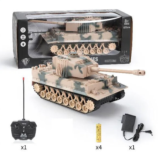 RC Tank rc Panzer Crawler Tiger War Tank Military Vehicles 1/30 Fight Light Sound Battle Games Remote Control Electric Toys Gift-EXHOBBY LIMITED.