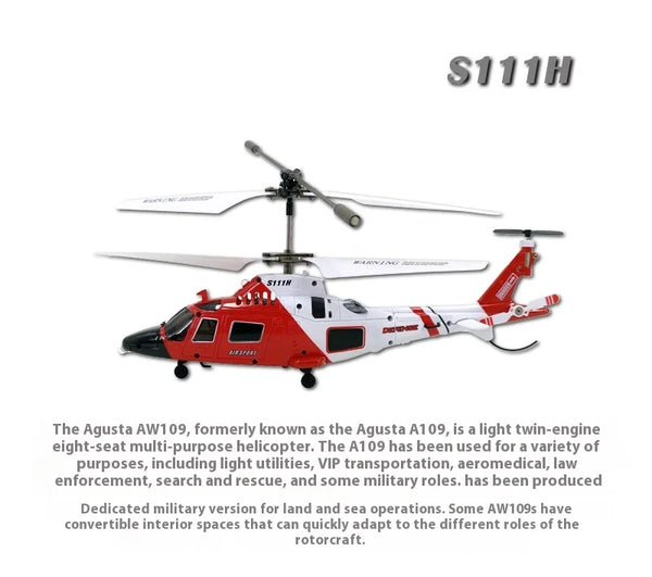 Rc Helicopter  3-Channel S111h Electric Remote-Controlled Helicopte