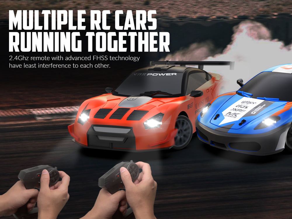 RACENT Blaze Racer: 1:24 Scale RC, 10MPH, LEDs, Drift