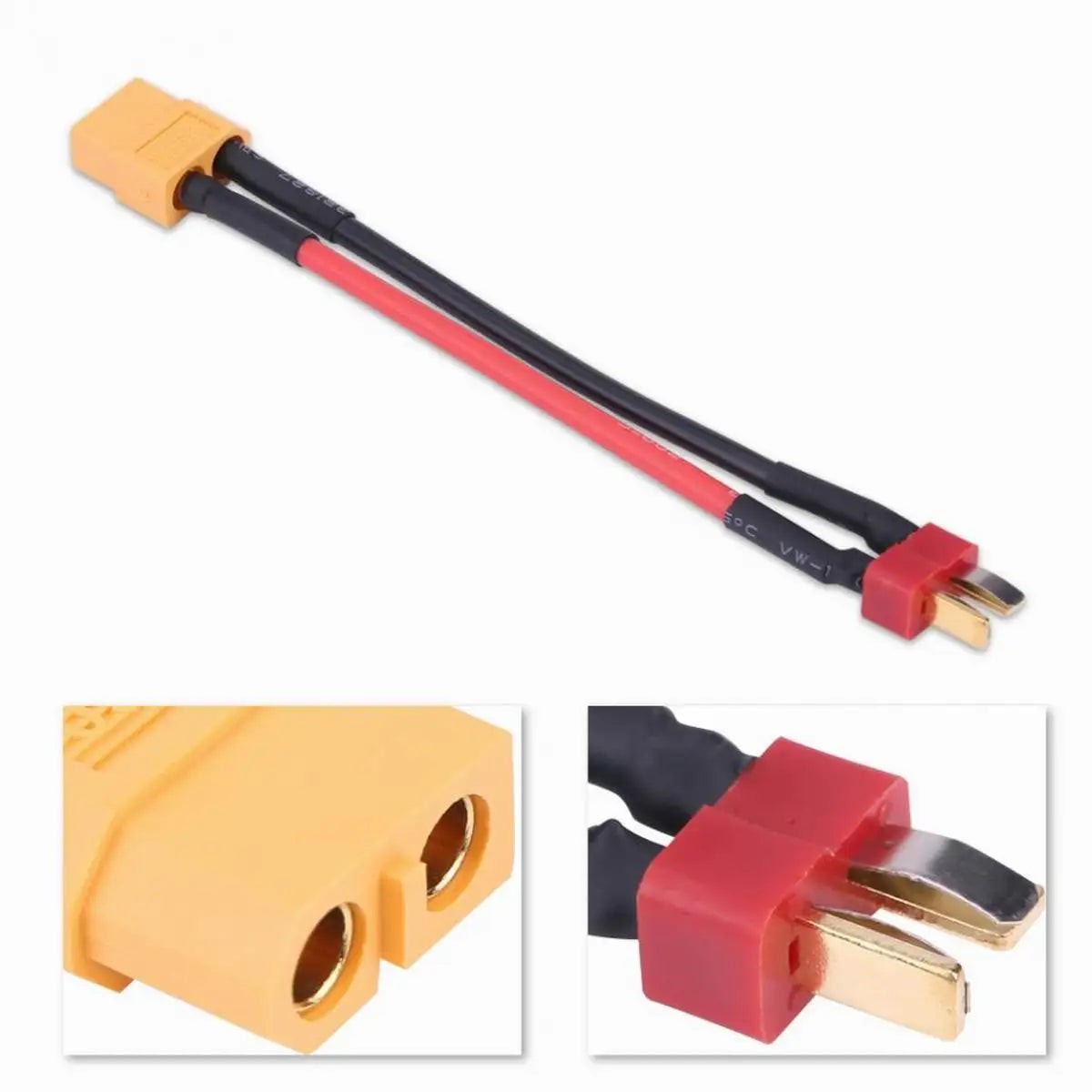 XT60 to Deans T-Plug Male Female Adapter Connector Cable for Lipo Battery 14AWG RC Parts-EXHOBBY LIMITED.