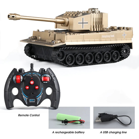 RC Tank 7Ch 2.4G 1/30 Remote Control Crawler Tank Model World War Military Truck Simulation sound Tiger Toys for Boys Kids Gifts-EXHOBBY LIMITED.