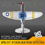 VOLANTEXRC P-51D Mustang 4-Chビギナー飛行機（Xpilotスタビライザー付き）-ワンキー曲技飛行（761-5）RTF