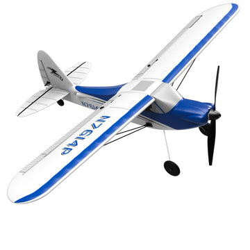 VOLANTEXRC Sport Cub 500 4Ch RC Trainer Airplane w- 6-Axis Gyro One-key Aerobatic Park flyer (761-4) RTF Blue.