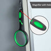 Multipurpose 10X HD thickened magnifying glass with 75MM Lens Magnifier and Non-Slip Soft Handle (Green)-EXHOBBY LIMITED.