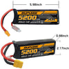 SUPULSE 2pack 7.4V 2S 5200mAh 50C Lipo Battery with XT60 Plug - EXHOBBY