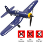 VOLANTEXRC F4U Corsair 4CH Warbird Airplane with Xpilot Stabilizer - One-key Aerobatic RTF 761-8 PNP.