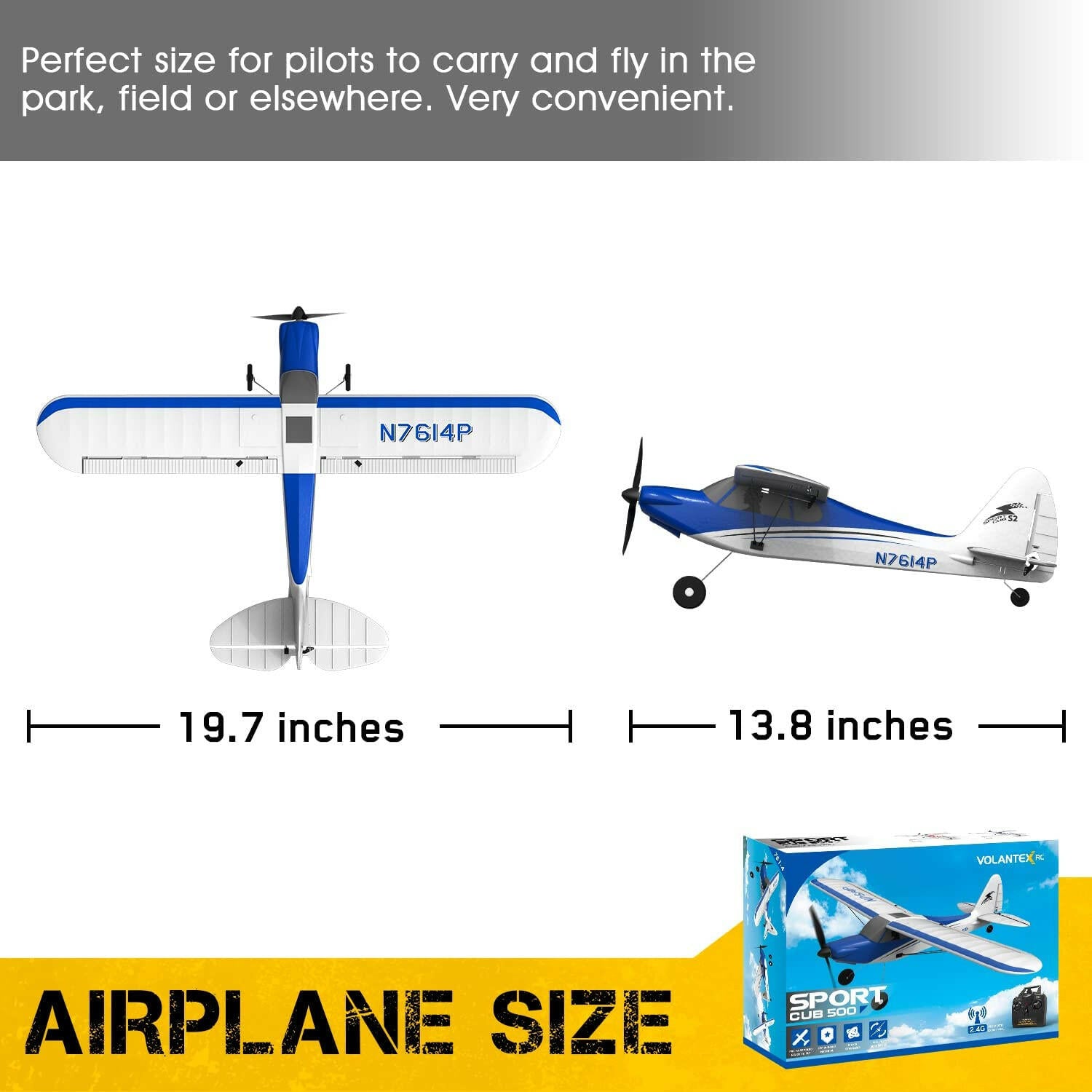 VOLANTEXRC Sport Cub 500mm 4CH RC Trainer Airplane