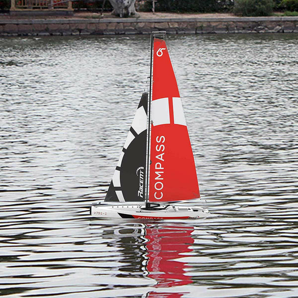 Compass 2 Channel 650mm Wind Power Sailboat for RG65 Class Competition (791-1) RTR - EXHOBBY